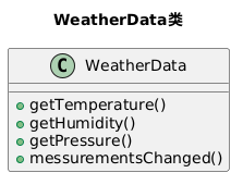 WeatherData類